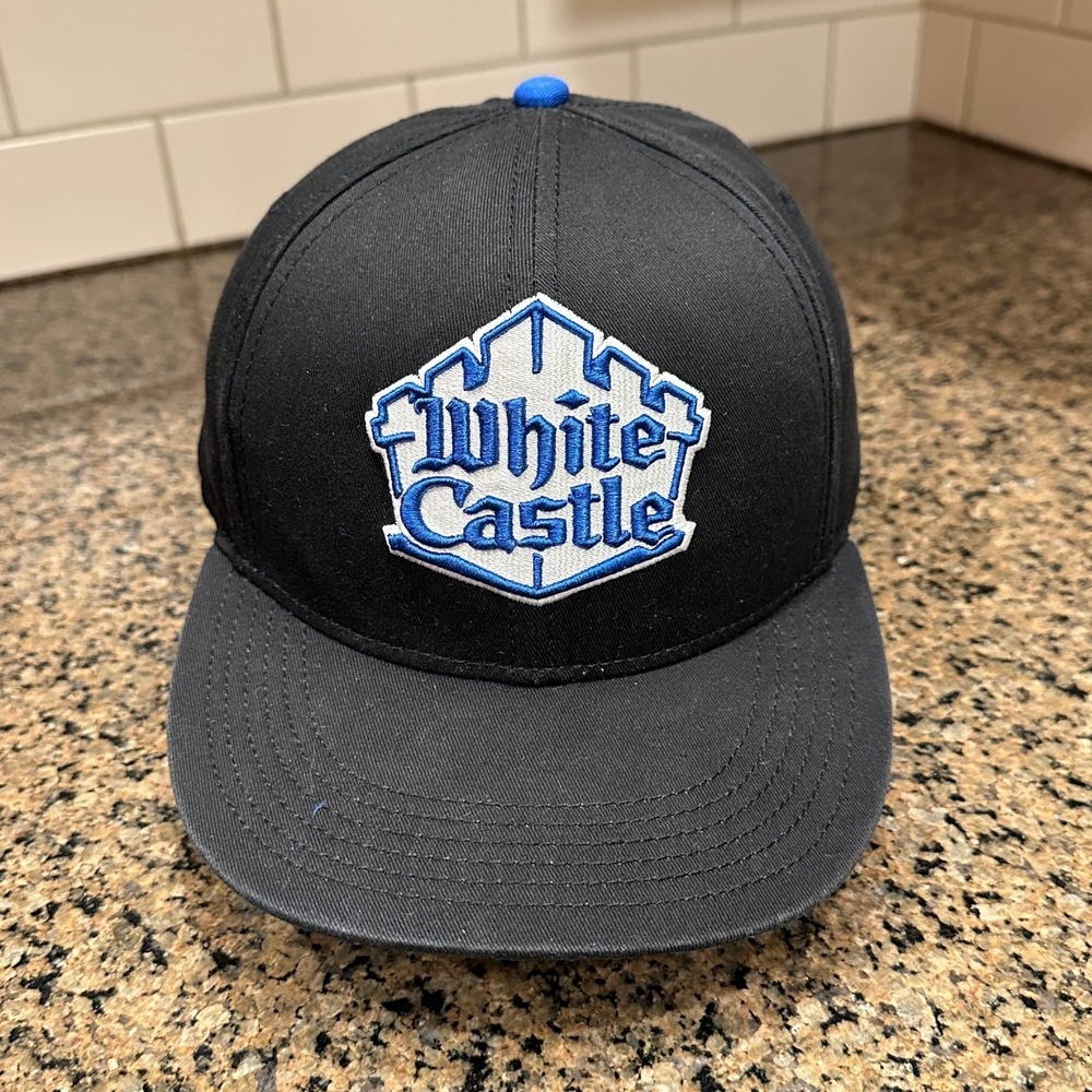 White Castle Snapback Baseball Hat Black Blue "What You Crave" 2013